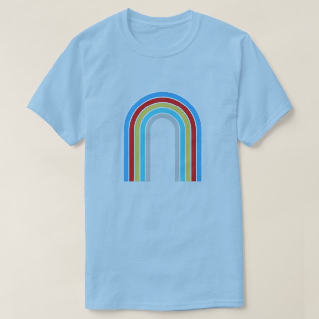 Camiseta El arcoiris boho de las mujeres de verano (Diseño del anverso)