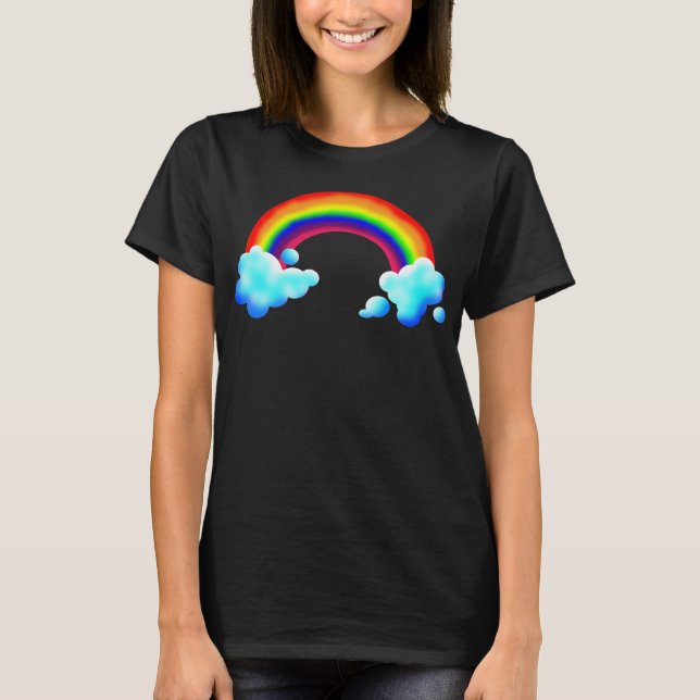 Camiseta El arcoiris brillante y colorido (Anverso)