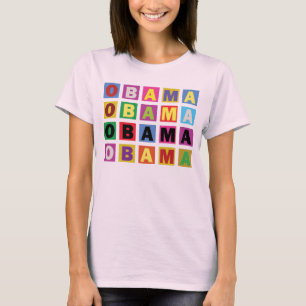 Camiseta El arcoiris colorido de Barack Obama