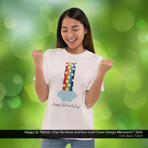 Camiseta El arcoiris de 4 hojas del Día de San Patricio Min