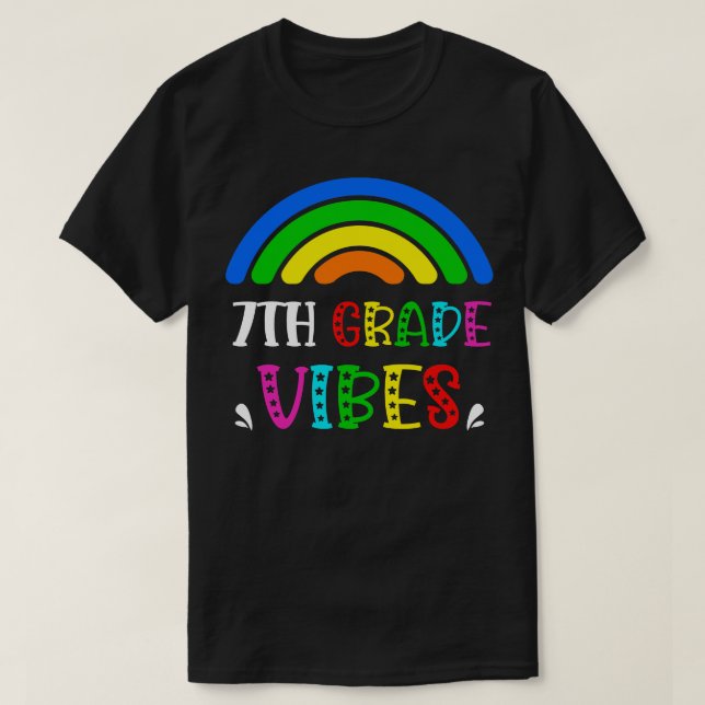 Camiseta El arcoiris de 7º grado vuelve a la escuela (Diseño del anverso)