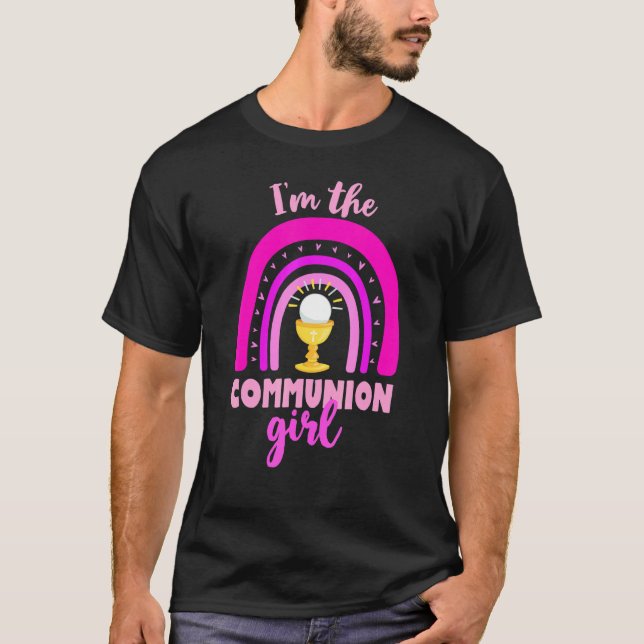 Camiseta El Arcoiris De La Primera Comunión Para Los Chicas (Anverso)