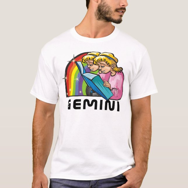Camiseta El arcoiris de los años 1980 con un libro de lectu (Anverso)