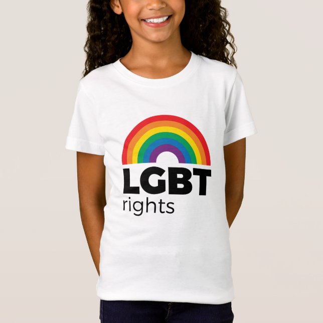 Camiseta El arcoiris de los derechos LGBT (Anverso)