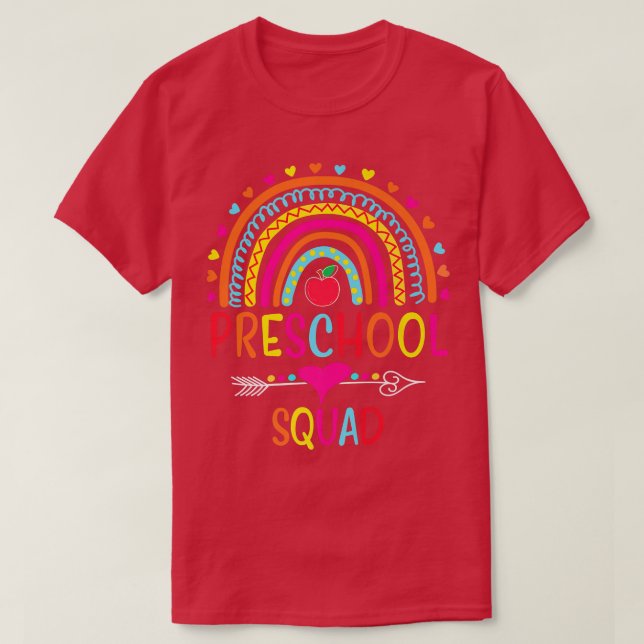 Camiseta El arcoiris de los estudiantes de la escuela prees (Diseño del anverso)