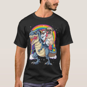Camiseta El arcoiris de mujeres Chicas de dinosaurios pug u
