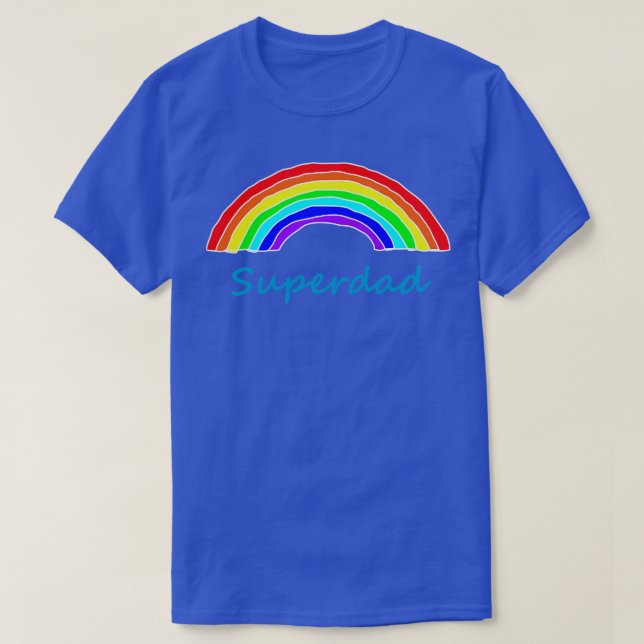 Camiseta El arcoiris de superdad para papá en el Día del Pa (Diseño del anverso)