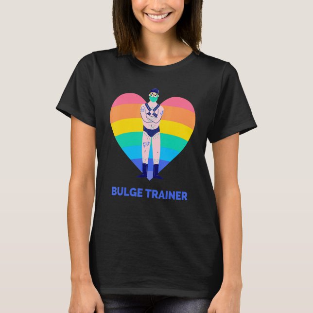 Camiseta El arcoiris de un entrenador masivo de papi gay (Anverso)