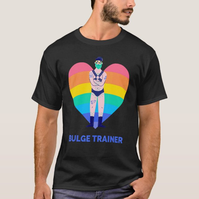 Camiseta El arcoiris de un entrenador masivo de papi gay (Anverso)