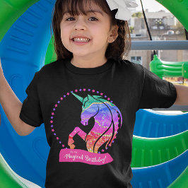 Camiseta El arcoiris de unicornio es mi cumpleaños mágico