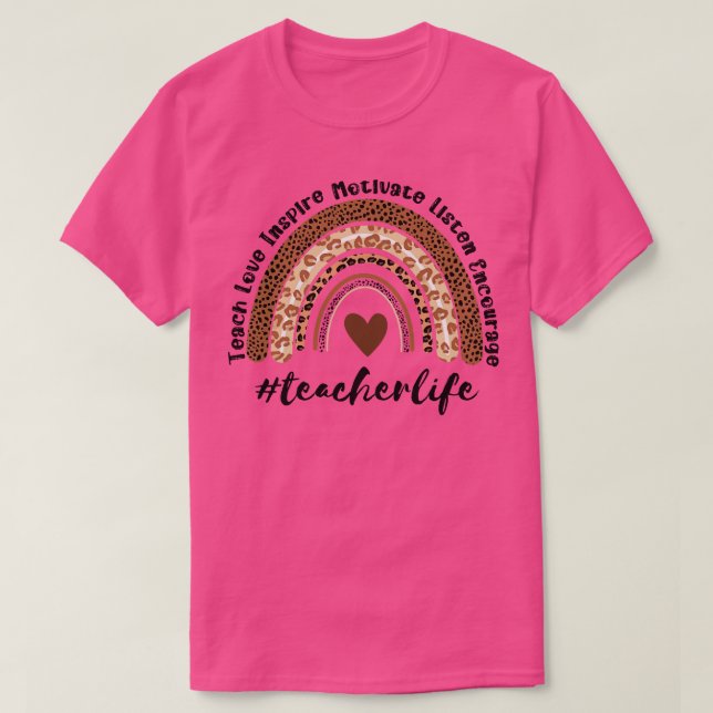 Camiseta El arcoiris de vida del profesor 20 (Diseño del anverso)