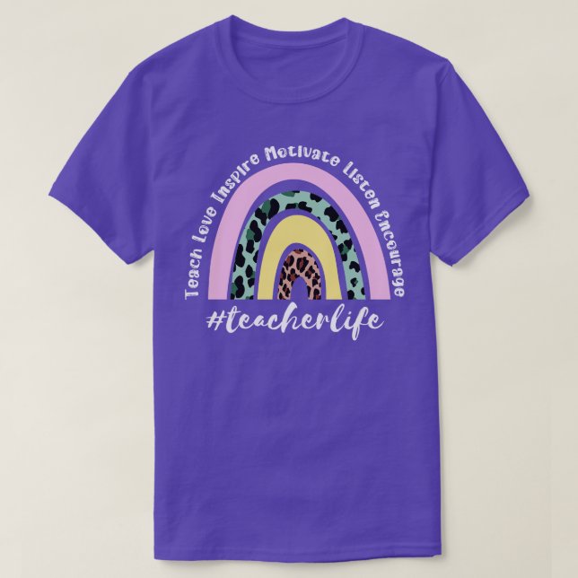Camiseta El arcoiris de vida del profesor 23 (Diseño del anverso)