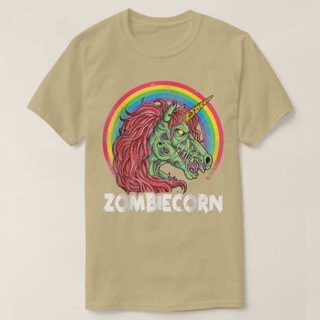 Camiseta El arcoiris de Zombiecorn Zombie Unicornio Chicas  (Diseño del anverso)