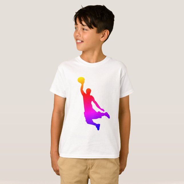 Camiseta El arcoiris del jugador de baloncesto simple de Il (Anverso completo)