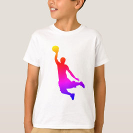 Camiseta El arcoiris del jugador de baloncesto simple de Il