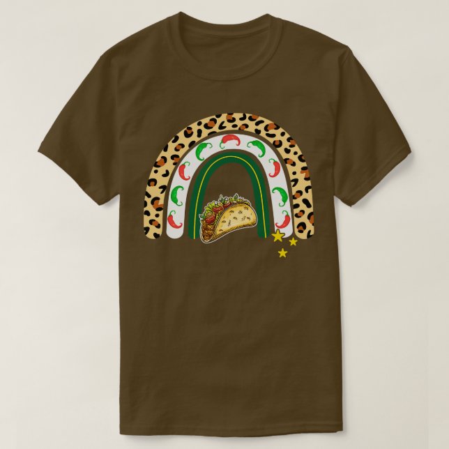 Camiseta El arcoiris del leopardo de los Cinco De Mayo (Diseño del anverso)