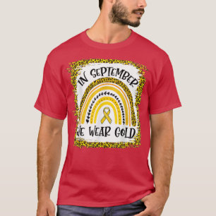 Camiseta El Arcoiris Del Leopardo Del Cáncer Infantil En Se