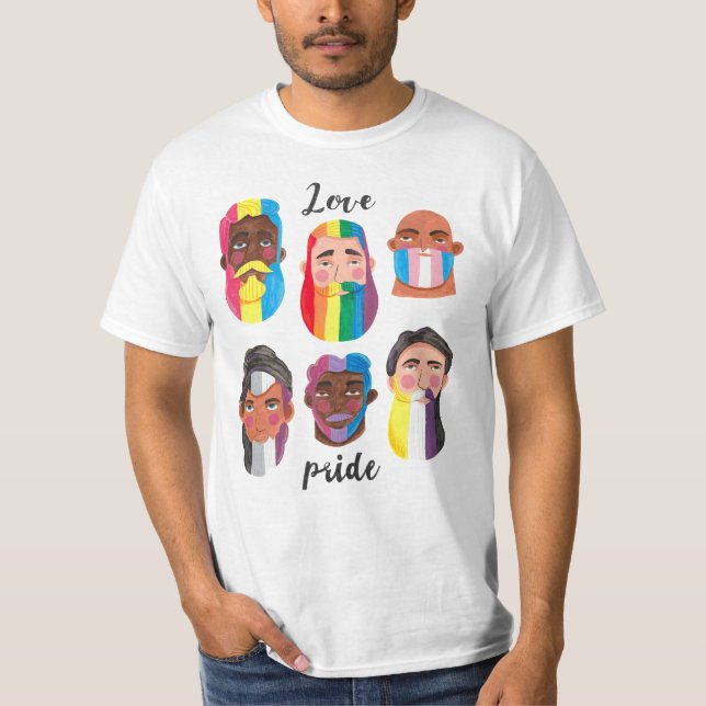 Camiseta El arcoiris del orgullo gay banderas de género bar (Anverso)