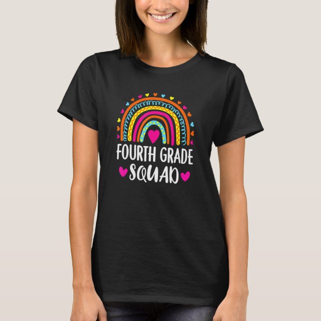 Camiseta El arcoiris del profesor de cuarto grado vuelve a  (Anverso)