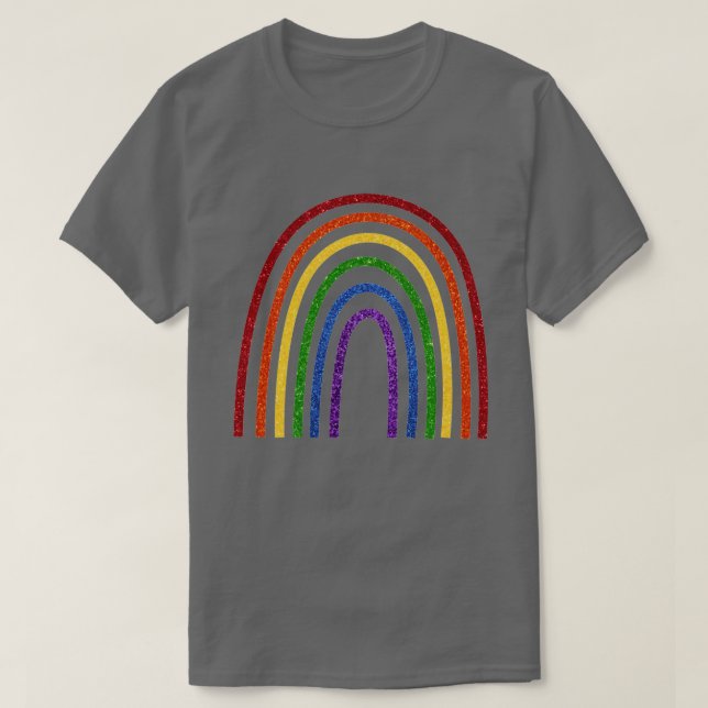 Camiseta El arcoiris dibujado a mano por el Purpurina del o (Diseño del anverso)