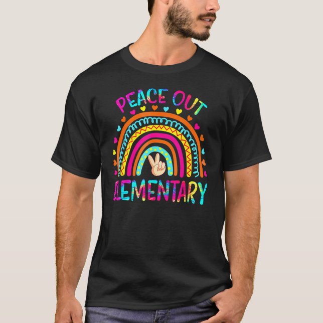 Camiseta El Arcoiris Elemental De La Paz Divertida El Día D (Anverso)