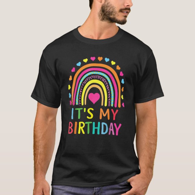 Camiseta El arcoiris es mi cumpleaños para las adolescentes (Anverso)