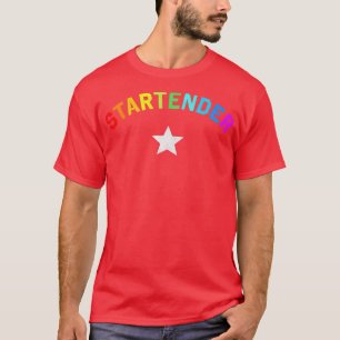 Camiseta El arcoiris estelar del orgullo del barman
