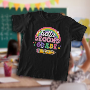 Camiseta El arcoiris giratorio saluda segundo grado con año
