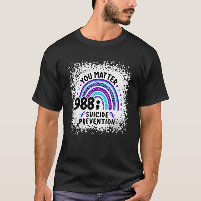Camiseta El arcoiris importa la prevención del suicidio (Anverso)