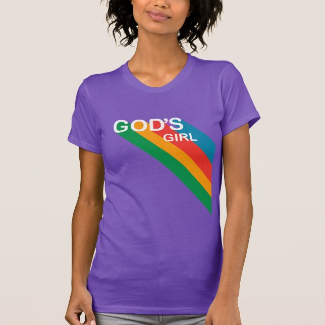 Camiseta El arcoiris Inspirador cristiano Chica de Dios (Anverso)
