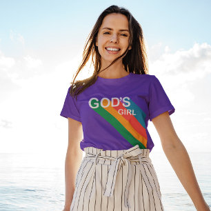 Camiseta El arcoiris Inspirador cristiano Chica de Dios