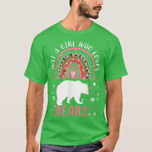 Camiseta El arcoiris lindo, solo un Chica que ama el leopar