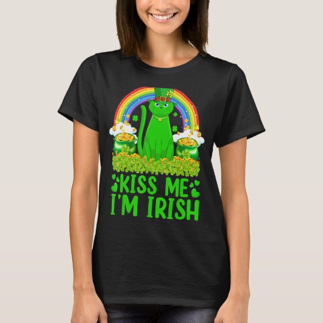 Camiseta El arcoiris me besa, soy un gato siamés irlandés S (Anverso)