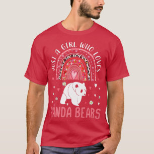 Camiseta El arcoiris puro Chica que ama a Panda Bears Leo