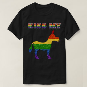 Camiseta El arcoiris Purpurina LGBT besa mi gracia
