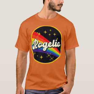 Camiseta El arcoiris Rogelio al estilo vintage espacial