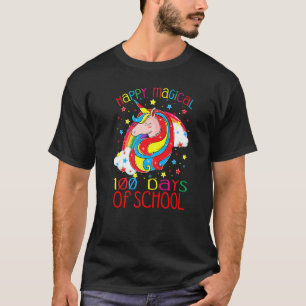 Camiseta El arcoiris unicornio 100 días feliz 100 días