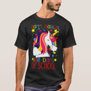 Camiseta El arcoiris unicornio 100 días feliz 100 días