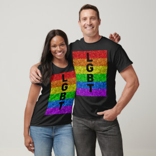Camiseta El arcoiris vibrante de la bandera LGBT despierta 