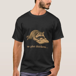Camiseta El argumento se complica mapache libresco 