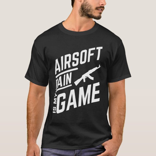 Camiseta El arma de gas de Airsoft dice: (Anverso)
