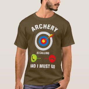Camiseta El Arquero De Tiro Con Arco Con Flecha Abajo Está