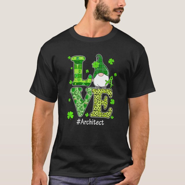 Camiseta El arquitecto de amor Gnome Leopard St Patrick's D (Anverso)