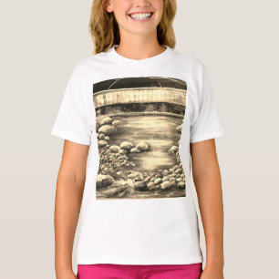 Camiseta El arroyo hermoso día claro corrientes agua rocas