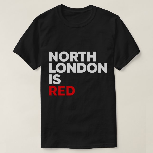 Camiseta El Arsenal Norte de Londres es Rojo (Diseño del anverso)