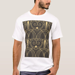 Camiseta El Art Deco El Lujo De Las Baldosas Geométricas.