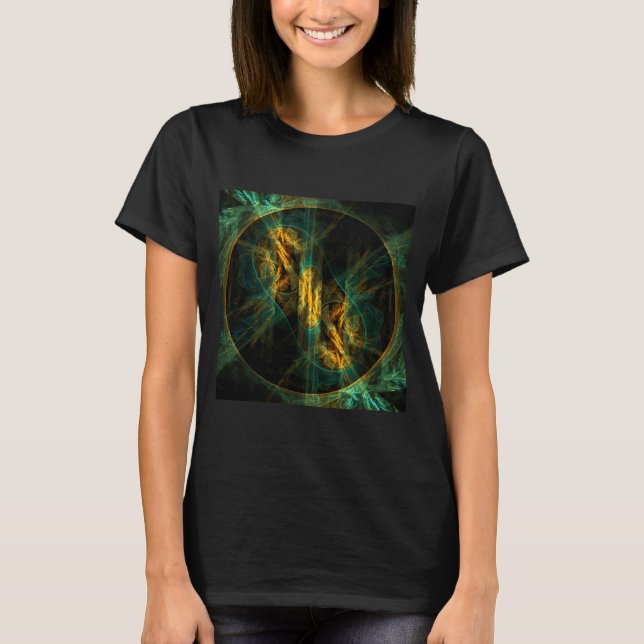 Camiseta El arte abstracto del ojo de la jungla (Anverso)
