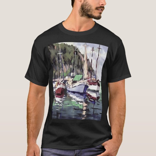 Camiseta El arte acrílico del barco de vela de Gulet (Anverso)