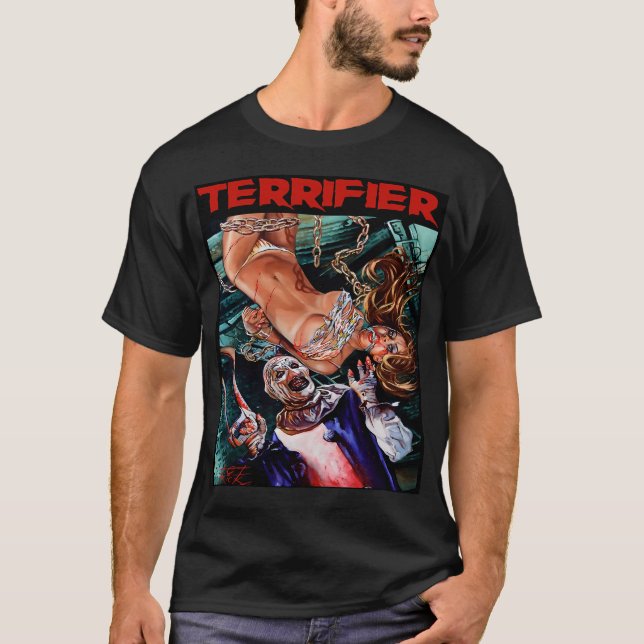 Camiseta El arte aterrador, el arte de la película de terro (Anverso)