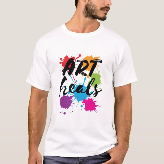 Camiseta El arte cura la terapia terapeuta artística (Anverso)
